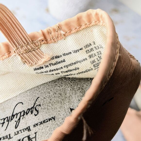 American Ballet Theatre Baby Pink Leather Ballet Slippers - Picture 8 of 9